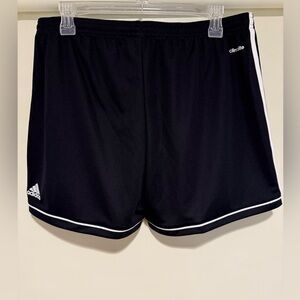 Adidas Black Climalite Shorts with White accents, size lg